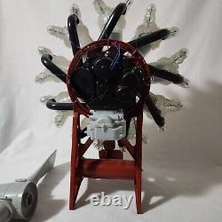 Vintage 1963 Renwal motorized Visible Airplane Wasp Engine 14 Display Ready