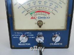 Vintage 1970s AC DELCO GM auto engine Tester meter gauge gm street rat hot rod