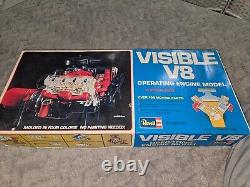 Vintage 1977 Revell Visible V-8 Operating Model Engine 1/4 Scale