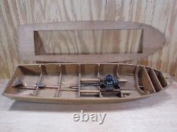 Vintage 31 Wooden Model Boat Hull Metal Propeller Ohlsson & Rice Engine Motor