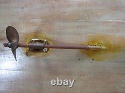 Vintage 31 Wooden Model Boat Hull Metal Propeller Ohlsson & Rice Engine Motor