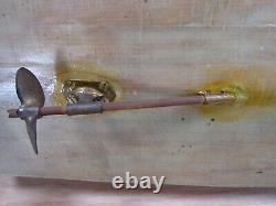 Vintage 31 Wooden Model Boat Hull Metal Propeller Ohlsson & Rice Engine Motor