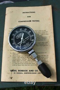 Vintage 50 60s sears Engine tune Timing tester auto service street antique cac