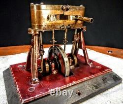 Vintage Antique Early Cast A-Frame Old Marine Steam Engine Model hit miss motor