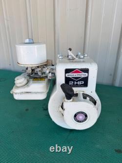 Vintage Briggs & Stratton 2hp Gas Engine Go Kart Motor Model 60102 White