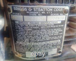 Vintage Briggs Stratton Model 6R6 Engine Motor 6 to 1 Gear Driven Complete