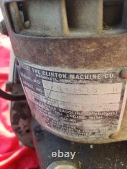 Vintage Clinton engine Model 801 Motor Carter Model N Carburetor