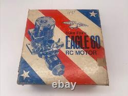 Vintage Duke Fox's Eagle 60 RC Model Airplane Motor Engine with Box