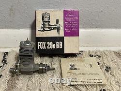 Vintage Fox 29x BB Model Airplane Control Line Engine Motor With Box