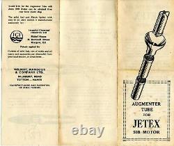 Vintage Jetex 50 B & Augmentor Tube Model Airplane Motor Engine With Box