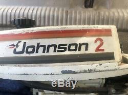 Vintage Johnson 2 Seahorse Outboard Engine Boat Motor Model 2r78r Nautical