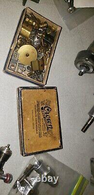 Vintage Model Toy Rc Plane Engine Motors Lot + Parts AS IS
