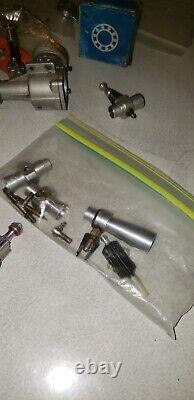 Vintage Model Toy Rc Plane Engine Motors Lot + Parts AS IS