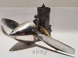 Vintage Veco 35 Motor Model Plane Engine Control Line Glow Airplane & Kavan Prop