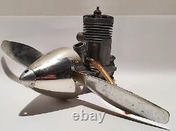 Vintage Veco 35 Motor Model Plane Engine Control Line Glow Airplane & Kavan Prop