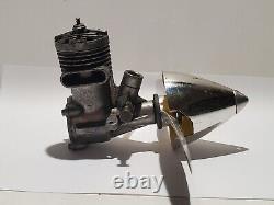 Vintage Veco 35 Motor Model Plane Engine Control Line Glow Airplane & Kavan Prop