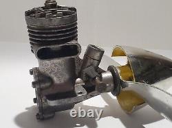 Vintage Veco 35 Motor Model Plane Engine Control Line Glow Airplane & Kavan Prop