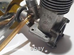 Vintage Veco 35 Motor Model Plane Engine Control Line Glow Airplane & Kavan Prop