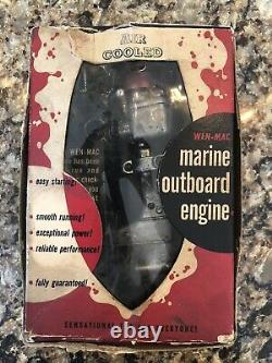Vintage WEN-MAC Outboard Marine Toy Model Boat Engine Air Cooled Motor with Box