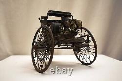Vintage Yellow & Black Karl Benz's Patent Motor Car Iron Model Gasoline Engine