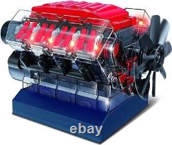 Visible V8 Internal Combustion Gasoline Ohc Engine Motor Working Model Kit Box