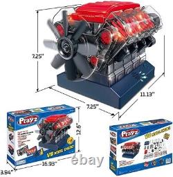 Visible V8 Internal Combustion Gasoline Ohc Engine Motor Working Model Kit Box