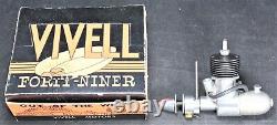 Vivell Motors Forty-Niner Model Airplane Spark Ignition Engine with Box Vintage