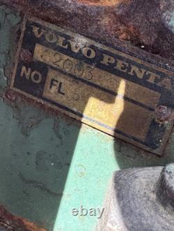 Volvo Penta Model 2003 Marine Diesel 3 Cylinder Engine Motor Gear Case Illinois