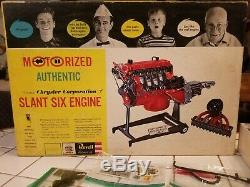 Vtg 1961 Revell Motorized 1/4 Scale Chrysler Slant Six Engine Model Kit Started