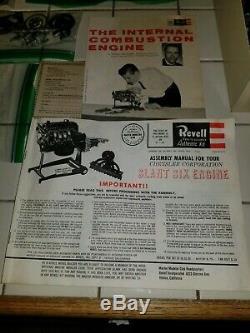 Vtg 1961 Revell Motorized 1/4 Scale Chrysler Slant Six Engine Model Kit Started