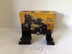 Vtg Sel Toy Model Lathe 3080 Steam Engine Hit Miss Electric Motor Box England