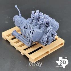 Weber IDA Ardun Flathead V8 model engine resin 3D printed 124-18 scale