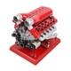 Working Metal V12 Engine Model Kit Metal Motorized 4-stroke Electric 800+ Pcs