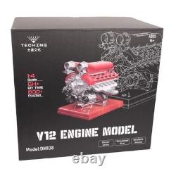 Working Metal V12 Engine Model Kit Metal Motorized 4-Stroke Electric 800+ PCS
